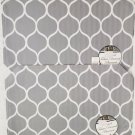 Set Of 2 Same Damask Fabric 12" X 18"Eyay White Design Placemats