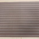 Set Of 2 Pvc Indoor Outdoor Pvc 12"X18" White Stripes On Brown R Placemats
