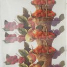 Set Of 4 Plastic Kitchen Clear 12"X18"Fruits Strawberries Basket Placemats