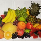 Set Of 2 Plastic Kitchen Clear 12" X 18" Fruits Berries Placemats