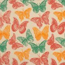 Set Of 4 Sack Woven Fabric Kitchen 13" X 19"Colorful Butterflies Placemats