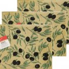 Set Of 3 Same Tapestry Kitchen 13" X 19" Olives Placemats