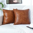 Pack Of 2 Premium Faux Leather Throw Pillow Covers Modern Luxury A Home Decor Pack Of 2 Premium Faux Leather Throw Pillow Covers Modern Luxury A Home Decor