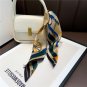 100% Silk Scarf Women Vintage Horse Carriag Kerchief Small Square Bandana 53cm