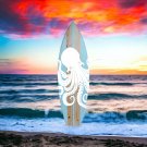 Octopus Surfboard Wall Decor.  Vertical