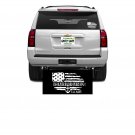 USS OLIVER HAZARD PERRY FFG-7  REAR WINDOW DECAL.  NEW.  WHITE