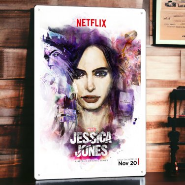 Jessica Jones TV series Show Tin Sign Metal Plaque Poster 8x12 inches