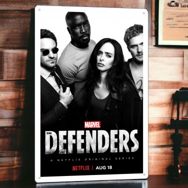 The Defenders TV series Show Tin Sign Metal Plaque Poster 8x12 inches