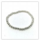 Elasti bracelet with beads in sterling silver