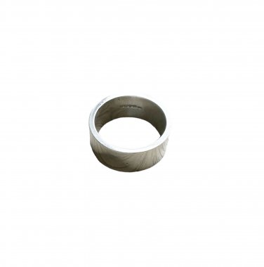Wedding flat band ring in sterling silver