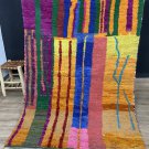 4×6 ft Handmade Moroccan Boujaad Rug Abstract Hand-Knotted Berber Carpet