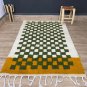 4x 6 ft Moroccan Antique Rug Vintage Hand-made BERBER Art Carpet checkered Rug