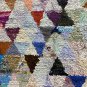 Moroccan antique  CARPET vintage  area rug hand-made boucherouite  rug 4 x 6 ft