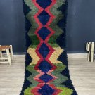 3x10.5ft Moroccan rug handmade  bed side rug decorative rug narrow hallway  rug
