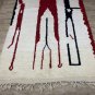 5x8 ft Moroccan Berber Boujaad Handmade Wool Overdyed Vintage Abstract Rug