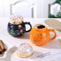 420ml Christmas mug gift set, Christmas mug, Ceramic mug set, Coffee mug, Mug with lid