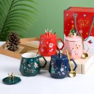 420ml coffee mug gift set, Christmas mug, Ceramic mug set, Coffee mug, Mug with lid
