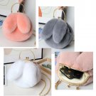 Elegant faux fur rabbit ear sling bag, Bunny ear handbag, Faux fur bag, Easter bunny bag, Rabbit bag