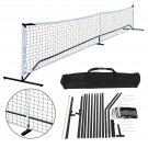 22Ft Portable Pickleball Tennis Net W/Stand & Net &Carry Bag Steel Poles Outdoor