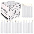 100pcs White Smokeless Rod Candles 4 Inch for Party Ceremony Home Romantic Decor