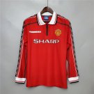 MANCHESTER UNITED 1998- 2000 LONG SLEEVE HOME RETRO FOOTBALL SHIRT MANCHESTER UNITED 1998- 2000 LONG SLEEVE HOME RETRO FOOTBALL SHIRT