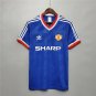 MANCHESTER UNITED 1986-1988 BLUE THIRD RETRO FOOTBALL SHIRT