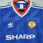MANCHESTER UNITED 1986-1988 BLUE THIRD RETRO FOOTBALL SHIRT
