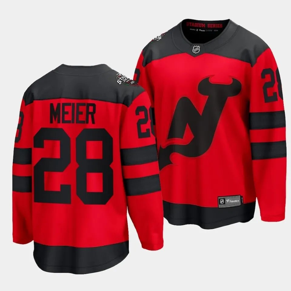 Timo Meier New Jersey Devils Men's 2024 Hockey Stadium Series Jesper bratt Red Jersey