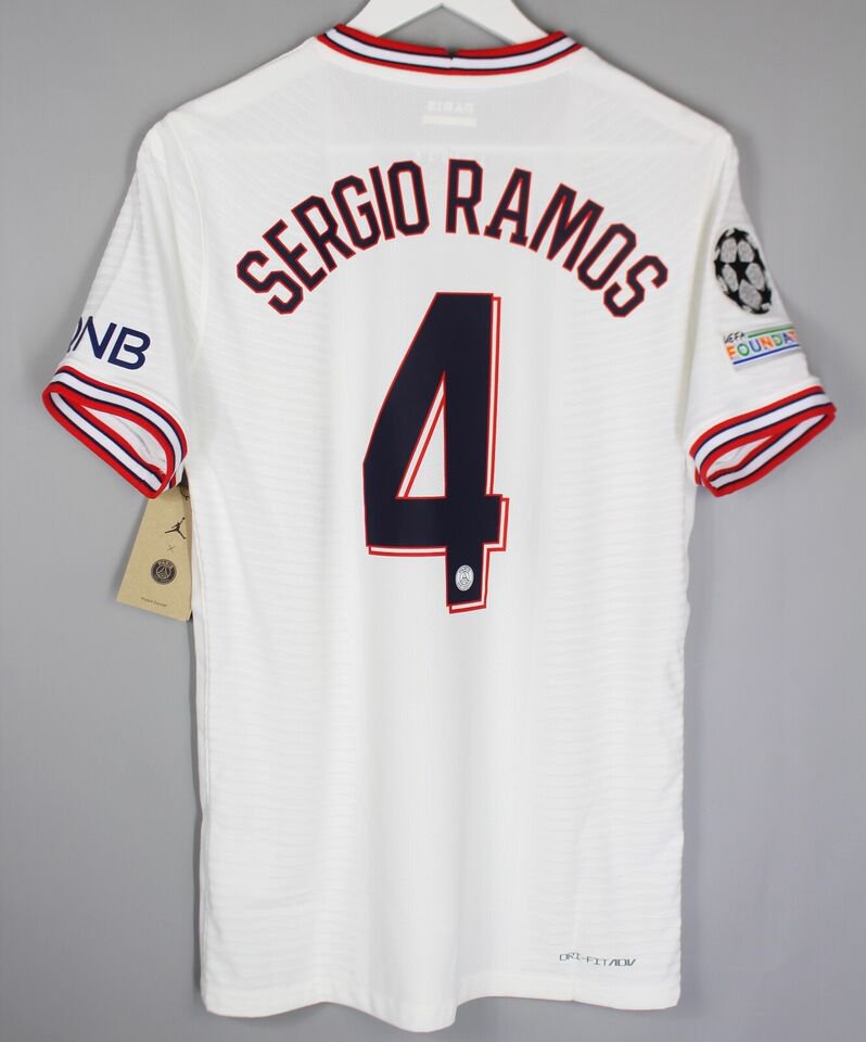 Maillot PSG 2021/2022 #4 Sergio Ramos – Nike, Blanc, Taille M