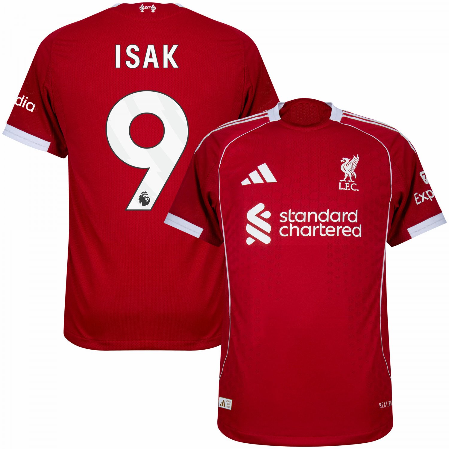 Adidas Liverpool Home Isak 9 Jersey 2025-2026 (Premier League)