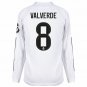 Adidas Real Madrid Home Long Sleeves Valverde 8 Jersey 2025-2026