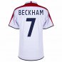 Score Draw England Retro Home Beckham 7 Jersey 2004-2005