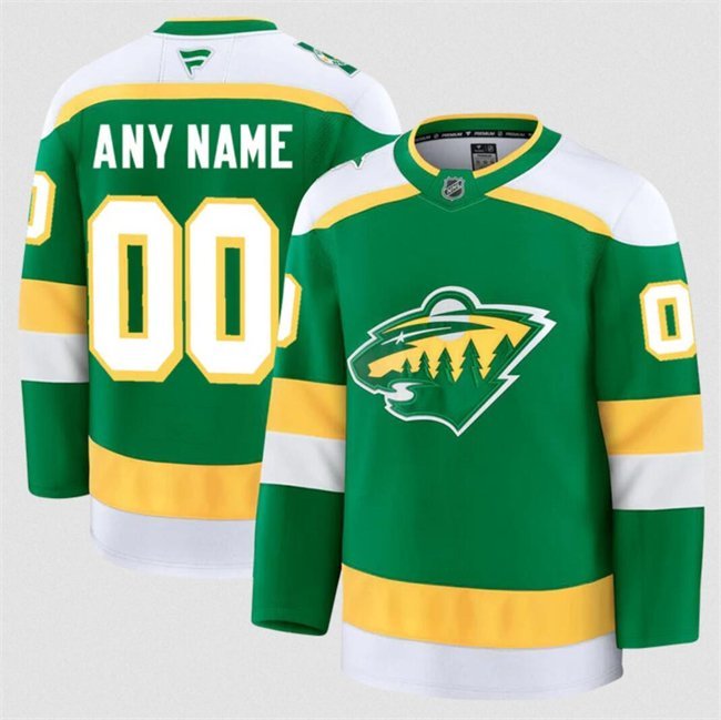 Custom Minnesota Wild Jersey Name, Number 2025 Alternate Green