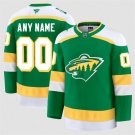 Custom Minnesota Wild Jersey Name, Number 2025 Alternate Green Custom Minnesota Wild Jersey Name, Number 2025 Alternate Green