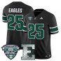 Eagles Jersey #25 Eastern Michigan Eagles 2025 Vapor Limited Stitched Black