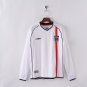 2002 England Home Long Sleeve Retro Soccer Jersey