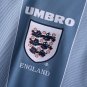 1996 England Away Long Sleeve Retro Soccer Jersey