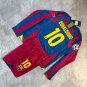 Barcelona home 2006 Retro set kids Ronaldinho 10