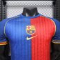 25/26 Barcelona Player Version Retro Red Blue Soccer Jersey