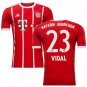 Adidas Bayern Munich Home Jersey Red 2017 Bundesliga #23 Vidal