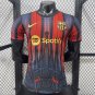 25/26 Barcelona Special Player Version Black Red Blue Gradient Stripes Soccer Jersey