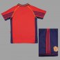 1998 Spain Home Kids Retro Soccer Jersey Size 16-28