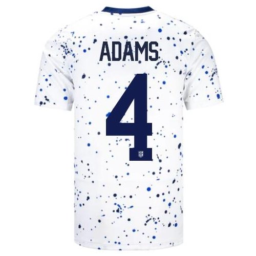 USA Tyler Adams Jersey 2023/24 White Men's Soccer Shirt