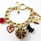 Juicy Couture Golden Crown Bracelet with 6 Charms