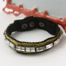 Juicy Couture Rhinestone and Velvet Bracelet (Yellow)