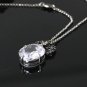 Juicy Couture Pave Bow Clear Crystal Drop Necklace