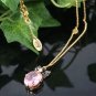 Juicy Couture Pave Bow Pink Crystal Drop Necklace