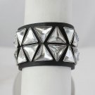 Juicy Couture Silver Pyramid Studded Cuff