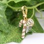 Juicy Coture 2007 Limited Edition Gold Candy Cane Charm