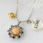 Juicy Couture Love Story Coral Flower Cluster Necklace